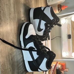 Black and White High-Top Sneakers